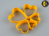 5 Pieces Heart Shaped Home Baking Plastic Cookie Cutter