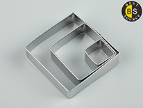 3 Pieces Metal Stainless Steel Square Cake Cookie Cutter