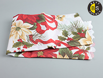 Home Used Modern Christmas Polyester Table Cloth 