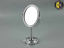 Plastic Frame Cosmetic Cheap Round Desk Standing Mirror 